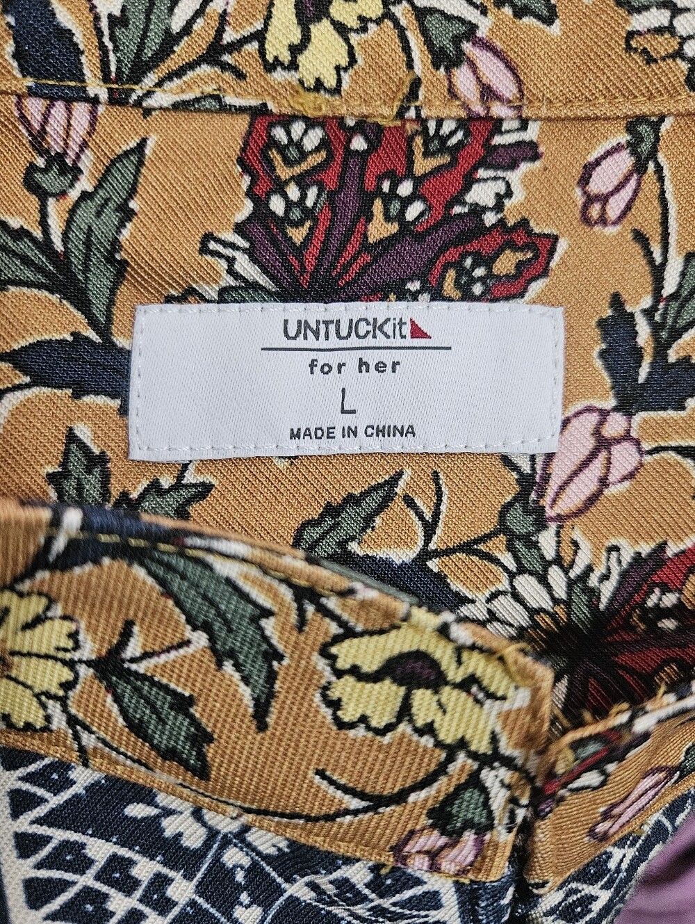 NWT Untuckit Printed Flora Dress Size L - Picture 6 of 10